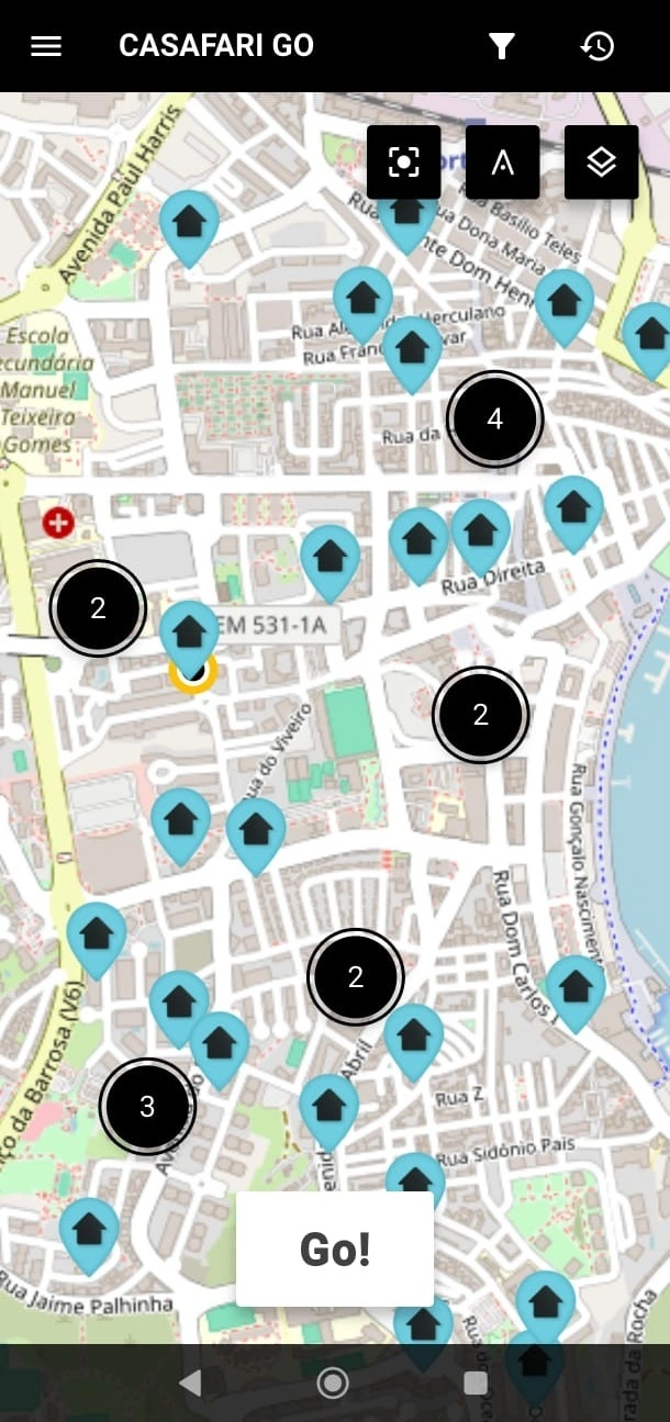 Interfaz de la aplicación móvil CASAFARI CRM